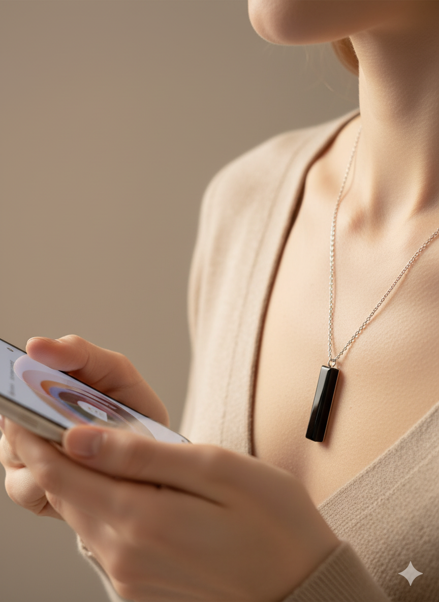 Black Dog-Tag Pendant (NFC)