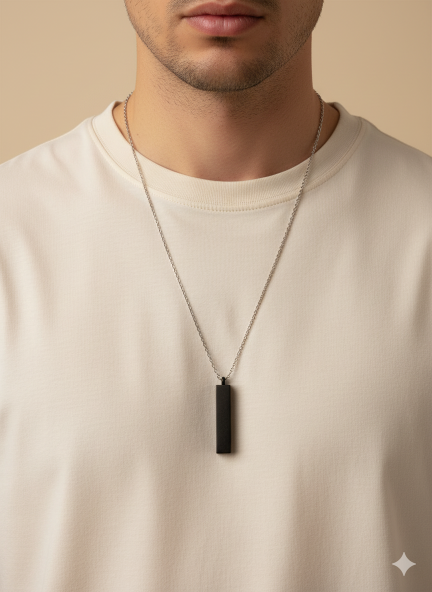 Black Dog-Tag Pendant (NFC)