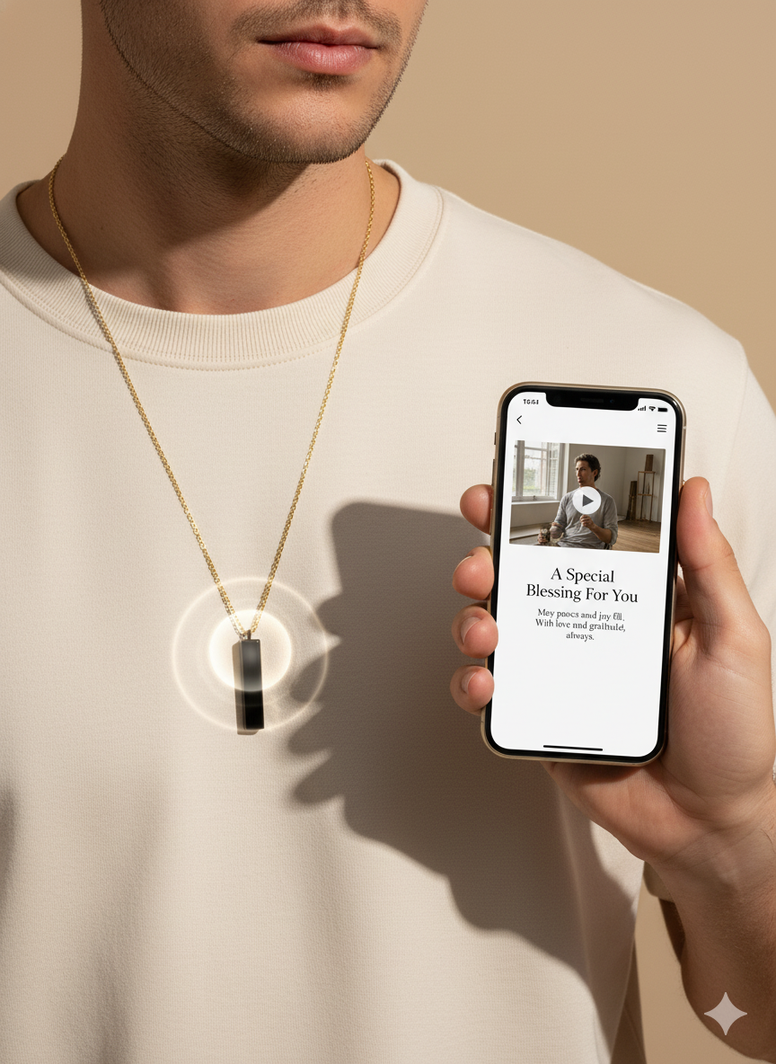 Black Dog-Tag Pendant (NFC)