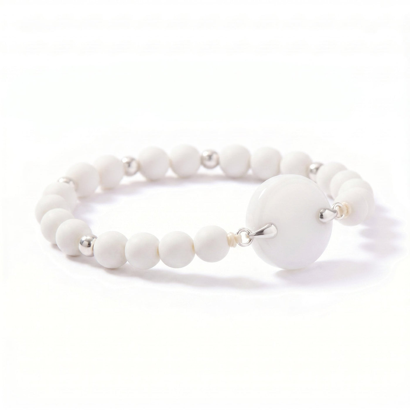 Charmify Womens — לבן + כסף — 02-Side