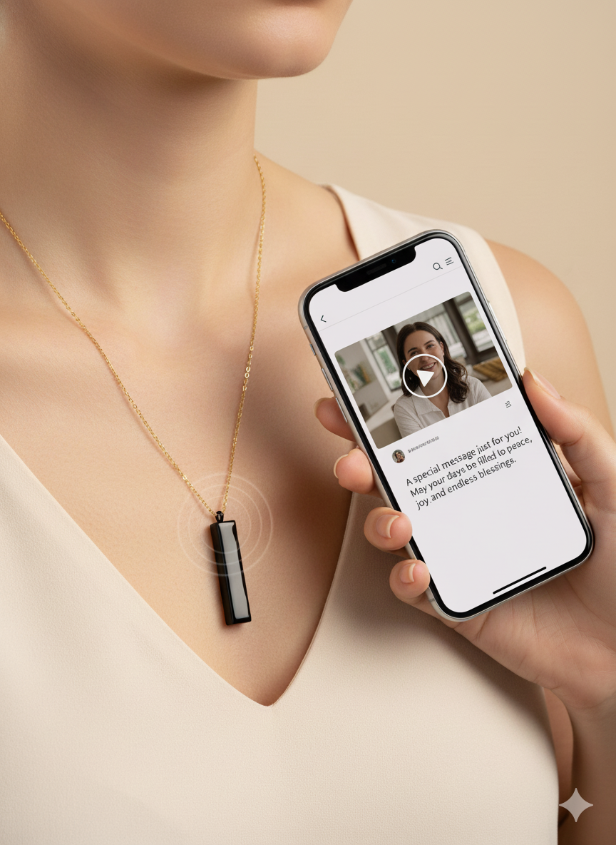 Black Dog-Tag Pendant (NFC)