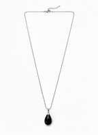 Resin and Stainless Steel Drop Necklace