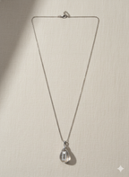 Resin and Stainless Steel Drop Necklace