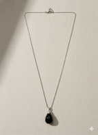 Resin and Stainless Steel Drop Necklace