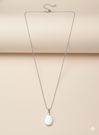 Resin and Stainless Steel Drop Necklace