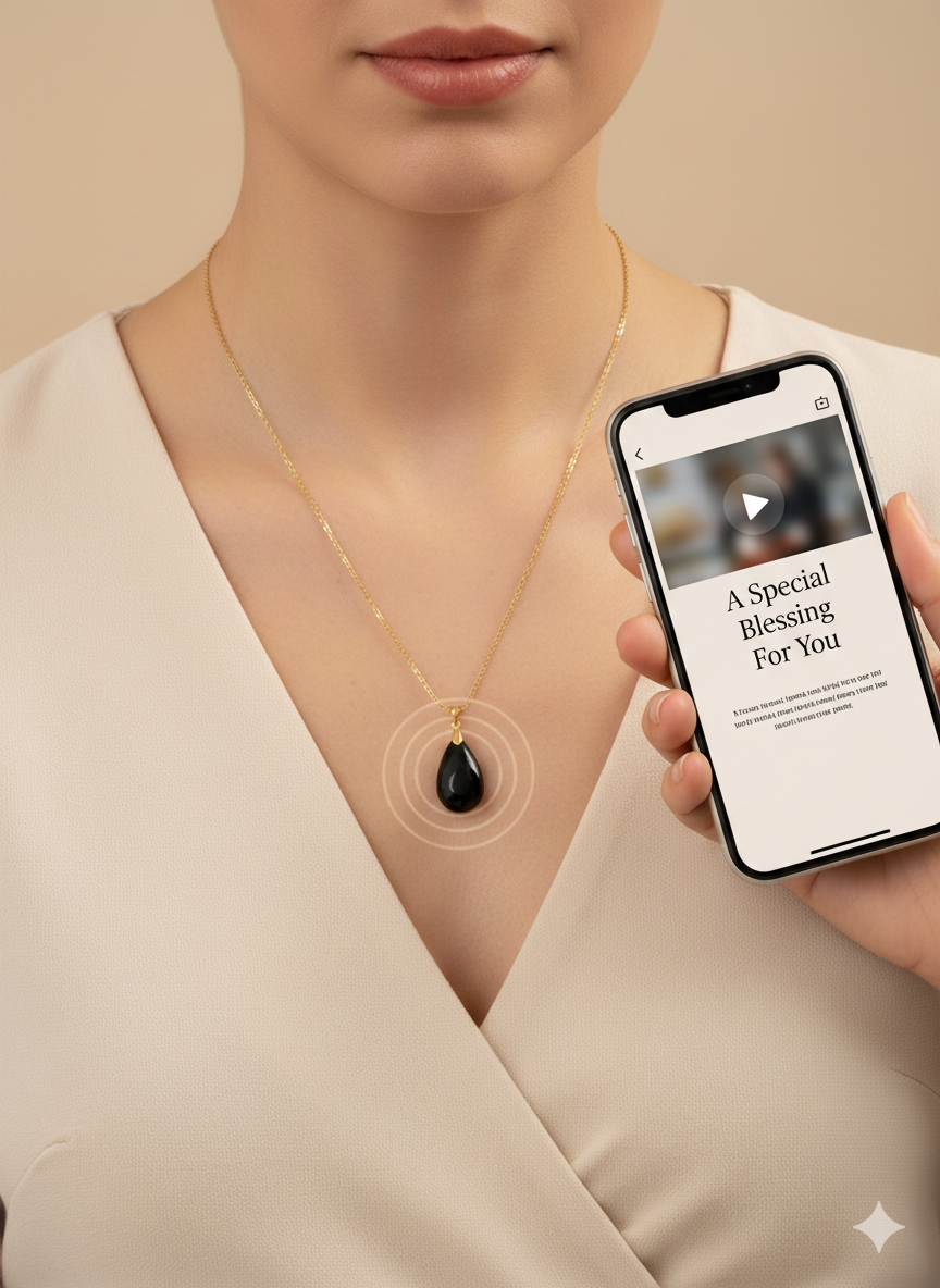 Resin and Stainless Steel Drop Necklace