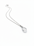 Resin and Stainless Steel Drop Necklace