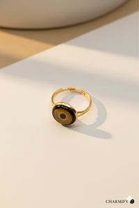 Resin & Brass NFC Ring